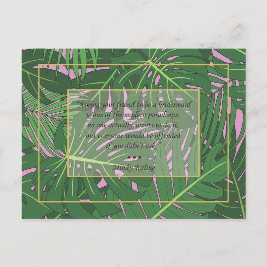 Bridesman-kaartje Briefkaart (Voorkant)