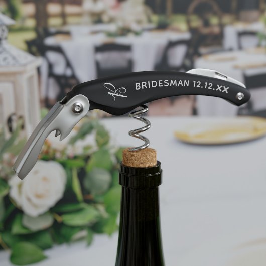 Bridesman Modern Wedding Party Favor Kurkentrekker