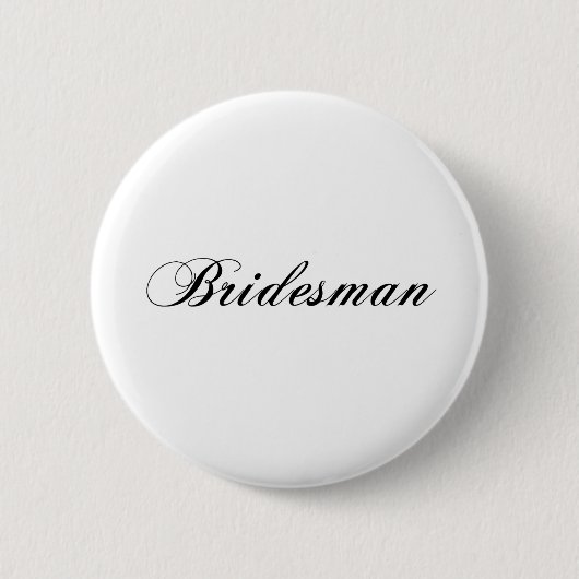 Bridesman Ronde Button 5,7 Cm (Voorkant)
