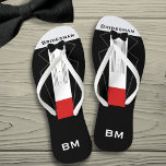 Bridesman Tuxedo Teenslippers<br><div class="desc">Perfecte bruiloft dank je cadeau voor je flip flop, liefhebbend van Bridesman of bridesmaid</div>