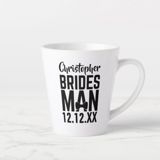 Bridesman Wedding Favor Latte Coffee Mok (Rechts)