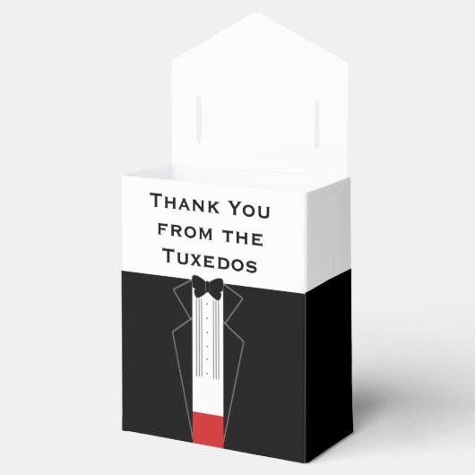 Bridesmen Groomsmen Weddenschap Bedankt Tuxedo Bedankdoosjes (Geopend)