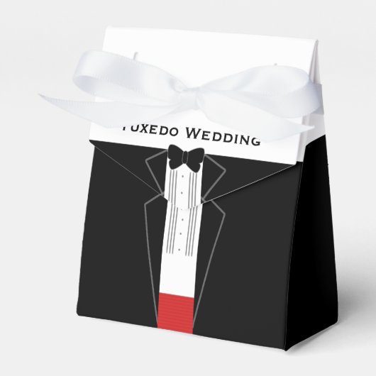 Bridesmen Groomsmen Weddenschap Bedankt Tuxedo Bedankdoosjes (Voorkant Zijde)