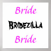 Bridezilla Bride Poster (Voorkant)