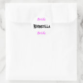 Bridezilla Bride Ronde Sticker (Tas)