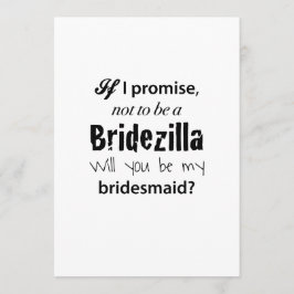 Bridezilla - Bruidsmeisje Uitnodiging
