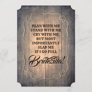 Bridezilla Grappig Bruidsmeisje / Maid of Honor Ru Kaart