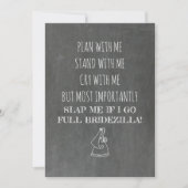 Bridezilla Grappig Bruidsmeisje / Maid van Eer Kaart (Voorkant)