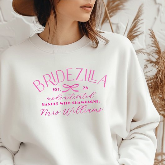 Bridezilla Modus Geactiveerd Heet Roze Bachelorett Tri-Blend Shirt