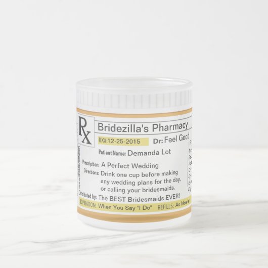 Bridezilla Mok met recept RX-koffie (Center)