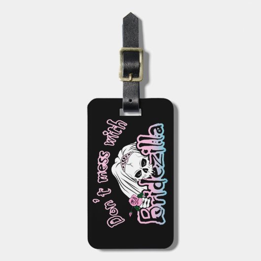 Bridezilla Skull Bagagelabel (Voorkant verticaal)
