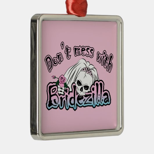 Bridezilla Skull Metalen Ornament (Rechts)