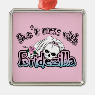 Bridezilla Skull Metalen Ornament