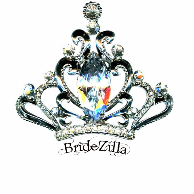 BrideZilla Tiara Sculpture Staand Fotobeeldje (Voorkant)