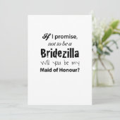 Bridezilla - Uitnodiging bruidsmeisje (Staand voorkant)