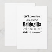 Bridezilla - Uitnodiging bruidsmeisje (Voorkant / Achterkant)