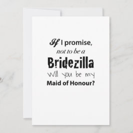 Bridezilla - Uitnodiging bruidsmeisje