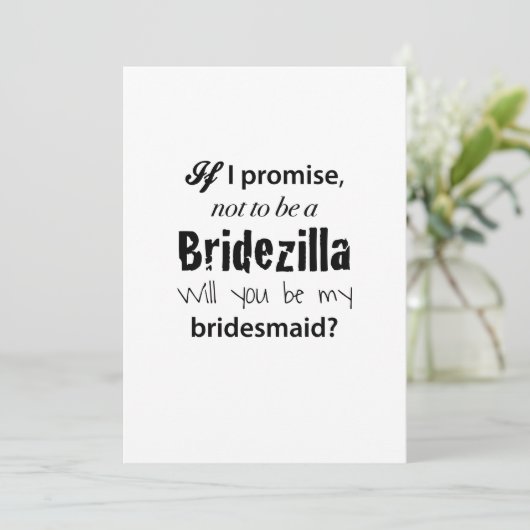 Bridezilla - Uitnodiging van de Bridesmaid (Staand voorkant)