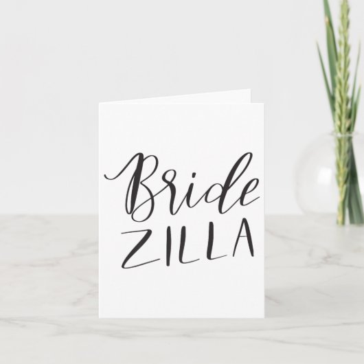 Bridezilla Vrouwen Grappige Bruids Bruid Bruid Bru Kaart (Voorkant)