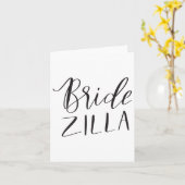 Bridezilla Vrouwen Grappige Bruids Bruid Bruid Bru Kaart (Gele Bloem)