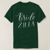 Bridezilla Vrouwen grappige bruidsbruidbruid over  T-shirt (Design voorkant)