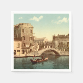 Bridge and Canal, Venetië, Italië Servetten