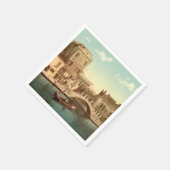 Bridge and Canal, Venetië, Italië Servetten (Hoek)