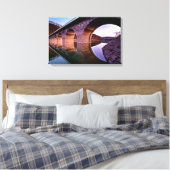 Bridge Arches Sunset Stretched Canvas afdrukken (Insitu (Slaapkamer))