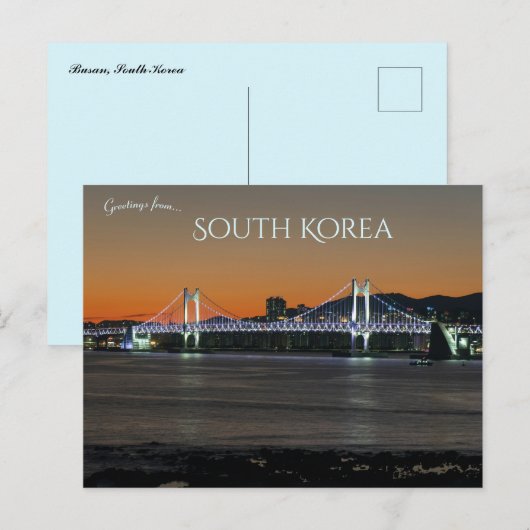 Bridge at Busan South Korea Briefkaart (Voorkant / Achterkant)