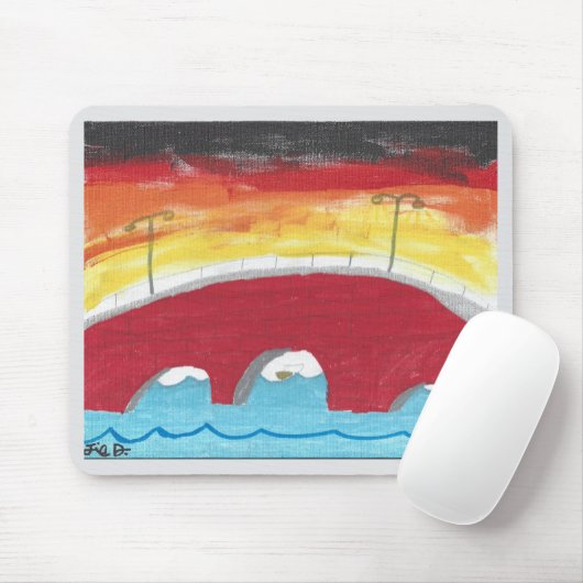 Bridge at Night Mousepad Muismat (Met muis)
