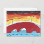 Bridge at Nighttime Briefkaart (Voorkant / Achterkant)