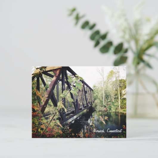 Bridge at Yantic Falls Norwich, Connecticut Briefkaart (Staand voorkant)