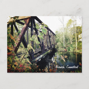 Bridge at Yantic Falls Norwich, Connecticut Briefkaart