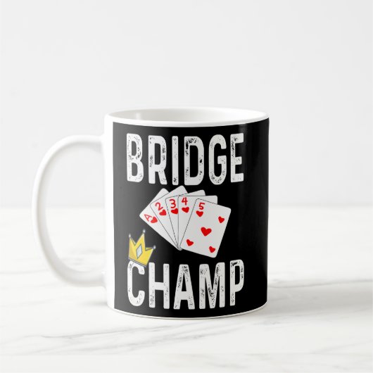 Bridge Card Game Bridge Champ-speelkaartHumor Koffiemok (Links)
