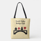 Bridge Card Game Canvas tas (Achterkant)