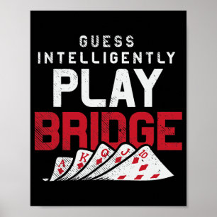 Bridge Card Game-ontwerp voor Bridge Lover Play Poster
