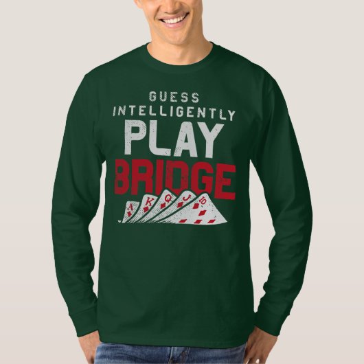 Bridge Card Game-ontwerp voor Bridge Lover Play T-shirt (Voorkant)
