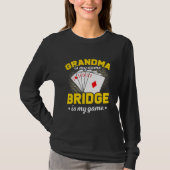 Bridge Card Game Player Grandma T-shirt (Voorkant)