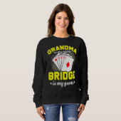 Bridge Card Game Player Grandma Trui (Voorkant volledig)