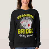 Bridge Card Game Player Grandma Trui (Voorkant)