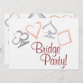 Bridge Card Party-uitnodiging Kaart (Voorkant / Achterkant)