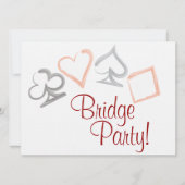 Bridge Card Party-uitnodiging Kaart (Voorkant)