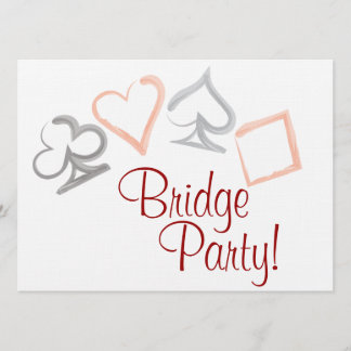 Bridge Card Party-uitnodiging Kaart