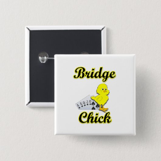 Bridge Chick Vierkante Button 5,1 Cm (Voorkant /achterkant)