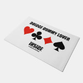 Bridge Dummy Lover in Vier Kaart Suits Humor Deurmat (Schuin)