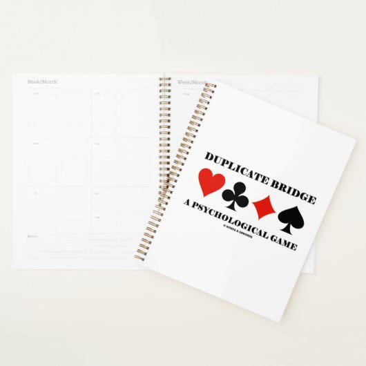 Bridge een psychologisch spel dupliceren planner (Display)