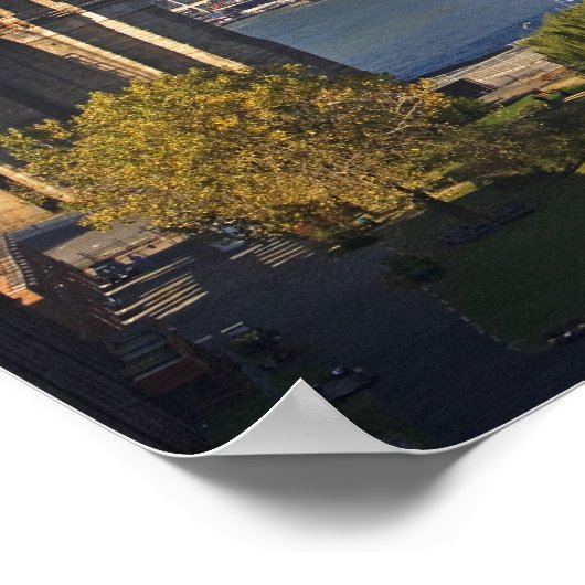 Bridge en Cityscape Poster (Hoek)