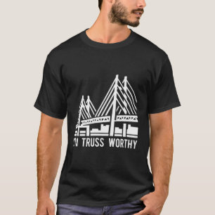 Bridge Engineering Truss waardig woordspeling civi T-shirt