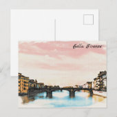 ** Bridge Firenze AP12 Florence Italië Italiaans Briefkaart (Voorkant / Achterkant)