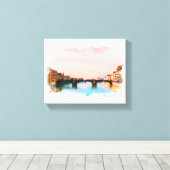 ** Bridge Firenze Florence Italië AP12 Italiaans Canvas Afdruk (Insitu (Houten vloer))